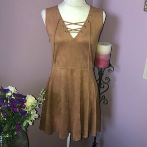 Design lab seued look stretch dress lord & taylor